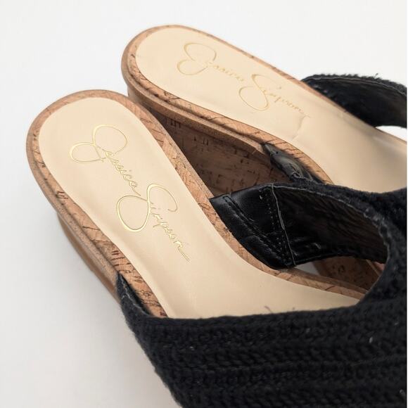Jessica Simpson Ediza Women's Crochet Platform Sandals Black Size US8.5M EU39.5 - Picture 12 of 13
